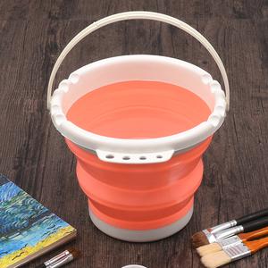 水彩画画专用户外写生水桶绘画可折叠伸缩多功能洗颜料的桶塑料橡胶